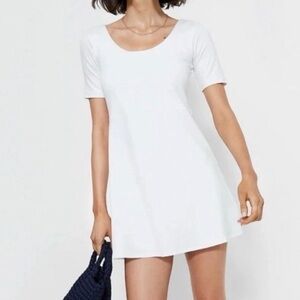 Tuckernuck White Short Sleeve Mini Dress